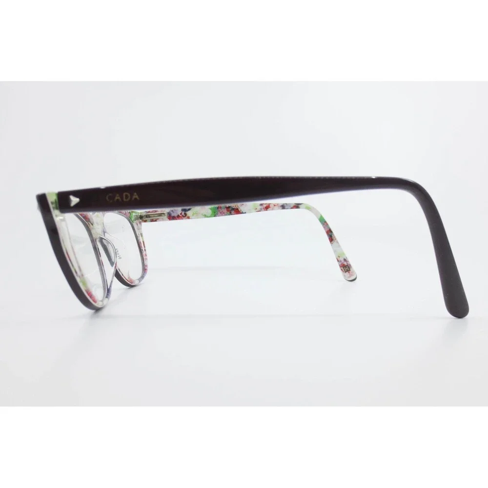 Escada VES 296 0AQ7 Burgundy Floral Cat Eye Eyeglasses Frames Italy 53-16-140